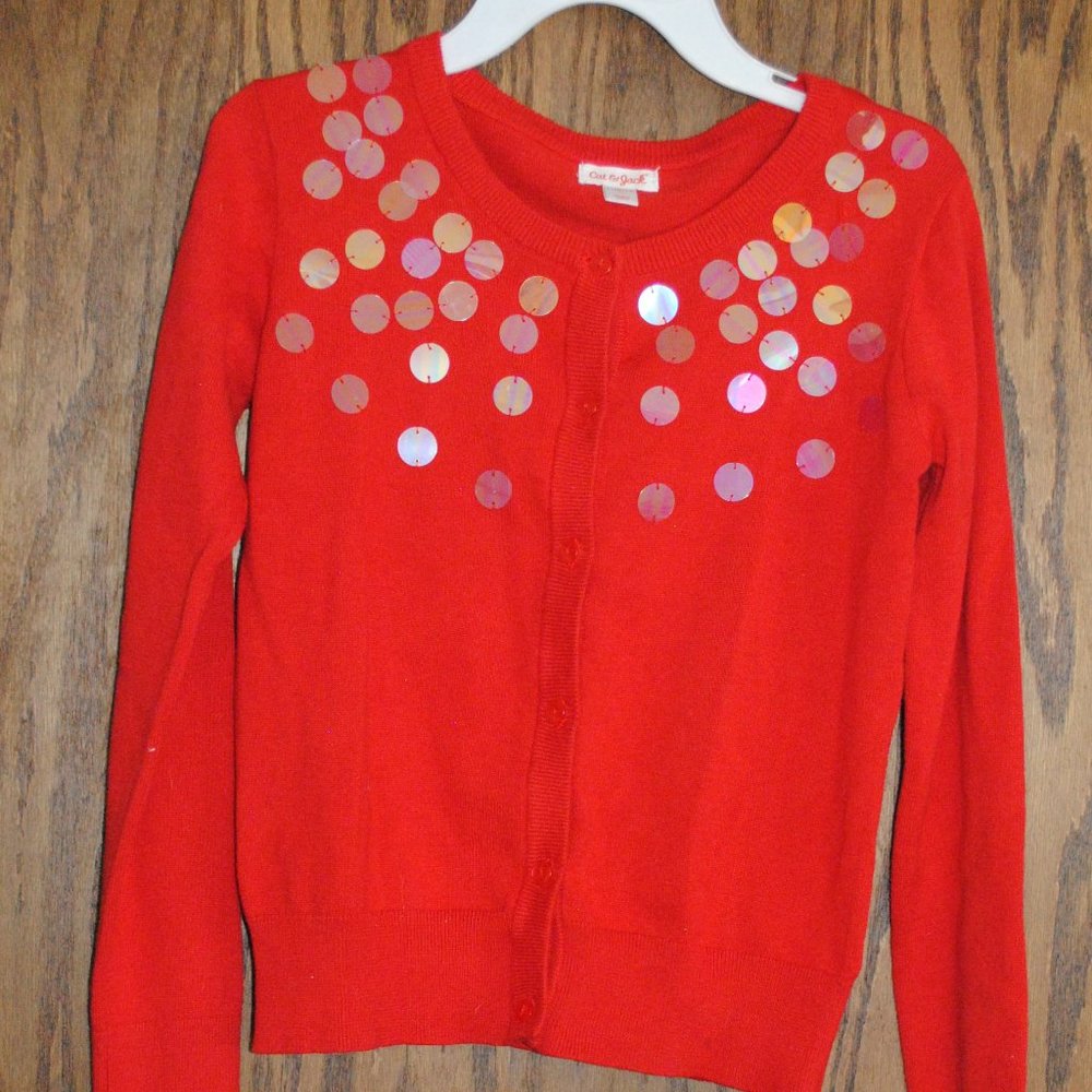 NWT Girl's Cat & Jack Red Cardigan